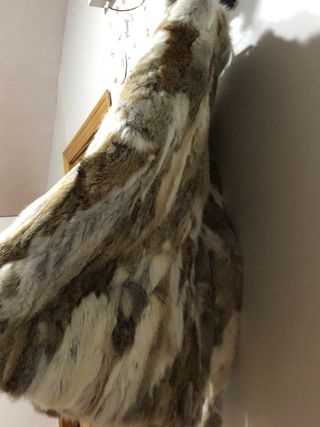 Abrigo imitacion piel de conejo