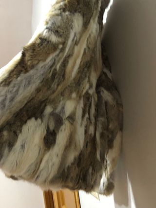 Abrigo imitacion piel de conejo