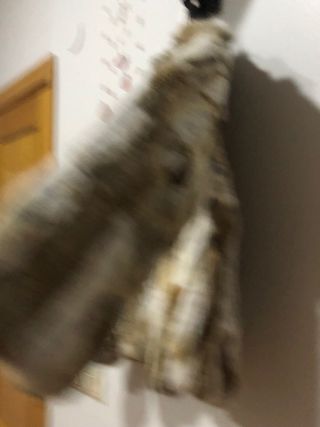 Abrigo imitacion piel de conejo