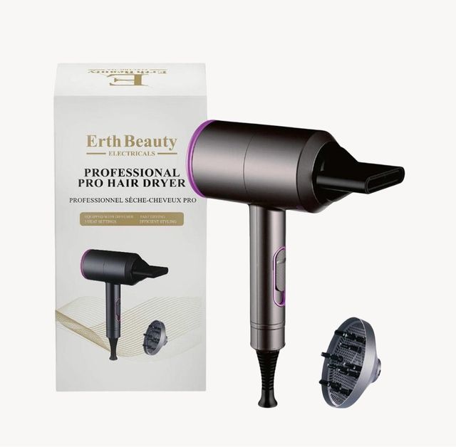 Asciugacapelli Erth Beauty Pro - Capelli neri/rosa