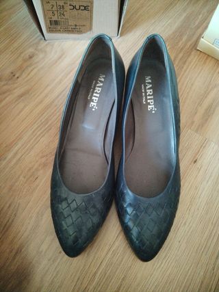 Zapato MARIPE' tacón azul marino 40