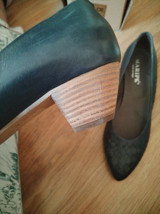 Zapato MARIPE' tacón azul marino 40