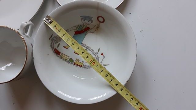 Juego platos antiguos niño-a