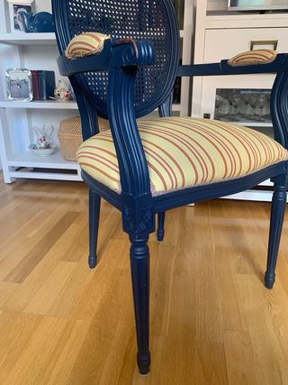 2 Sillas Comedor Azul-Amarillo