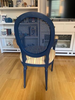 2 Sillas Comedor Azul-Amarillo