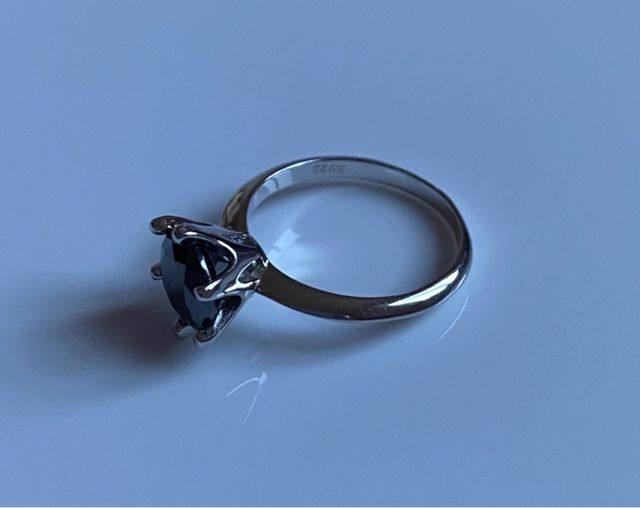 Anello Solitario Moissanite Argento 2 CT