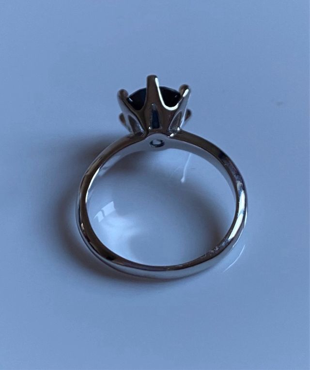 Anello Solitario Moissanite Argento 2 CT