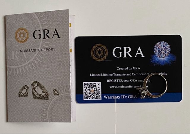 Anello Solitario Moissanite Argento 2 CT