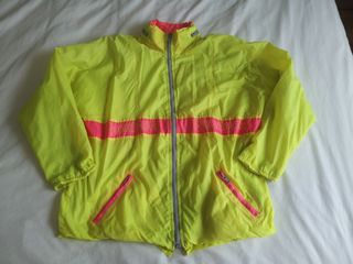 Chaqueta Reebok vintage fosforita, amarilla y rosa