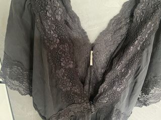 Blusa nera pizzo - baby doll