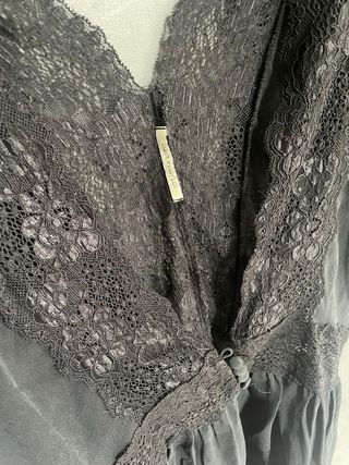 Blusa nera pizzo - baby doll