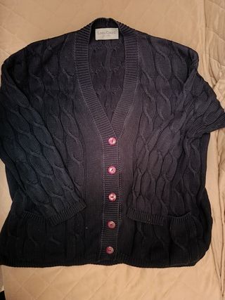 Cardigan Linea Cinque vintage nero
