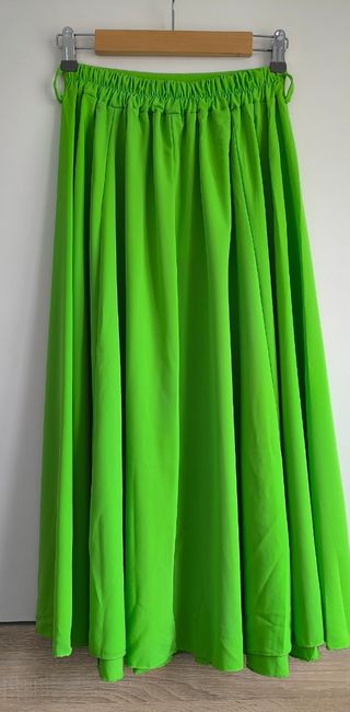 Falda larga corte circular elástica M