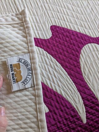 Colcha bouti flores - morado, blanco