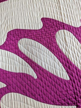 Colcha bouti flores - morado, blanco