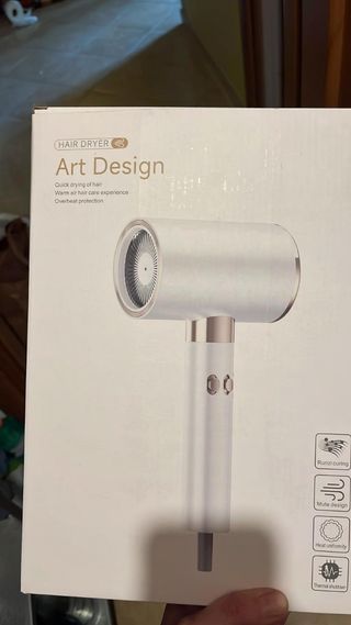 Asciugacapelli Art Design bianco-oro