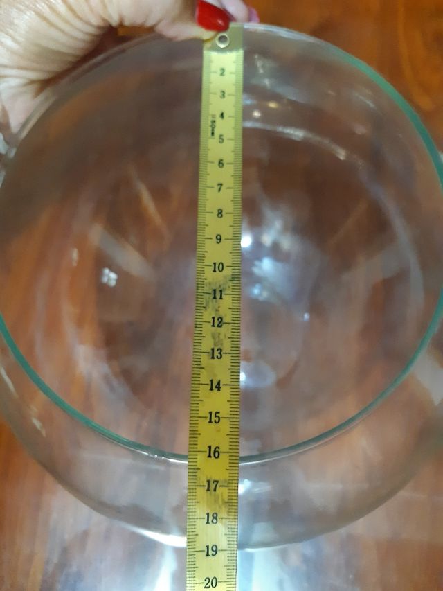 Pecera de cristal globo grande