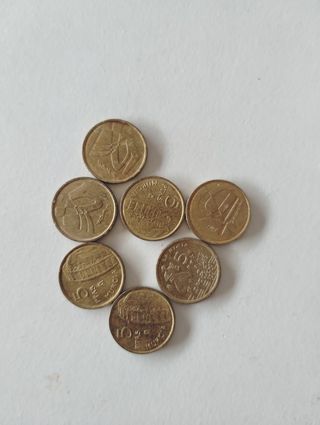 7 Monedas 5 Ptas. España