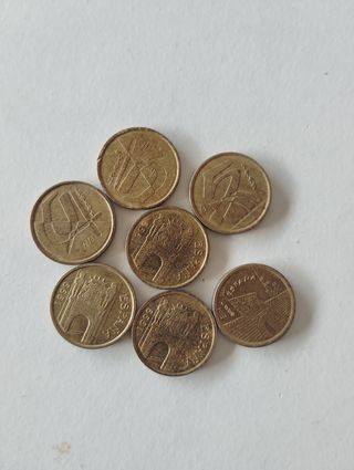7 Monedas 5 Ptas. España