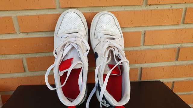Zapatillas Nike blancas y azules