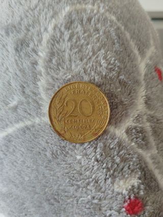 Moneda 20 céntimos Francia 1967