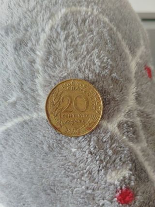 Moneda 20 céntimos Francia 1967