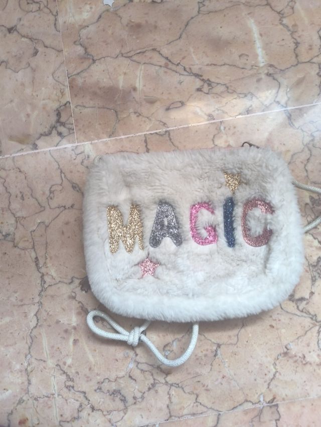 Bolso infantil de pelo - Blanco/Multicolor