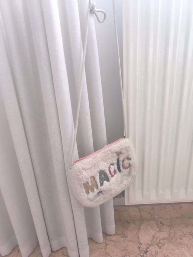 Bolso infantil de pelo - Blanco/Multicolor