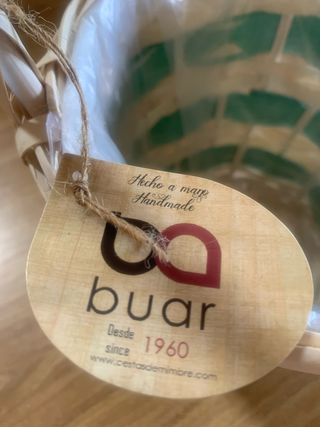CESTA PARA PLANTA BUAR  HECHA A MANO