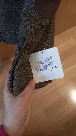 Traje chaqueta y pantalón señora marron espiga