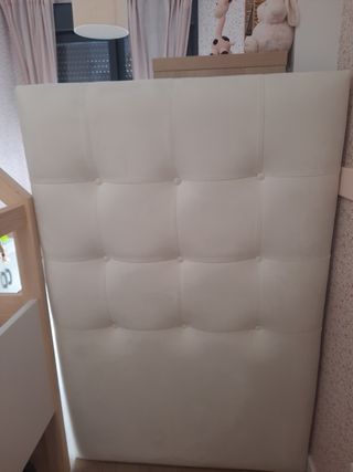 Cabecero cama 90 color blanco roto