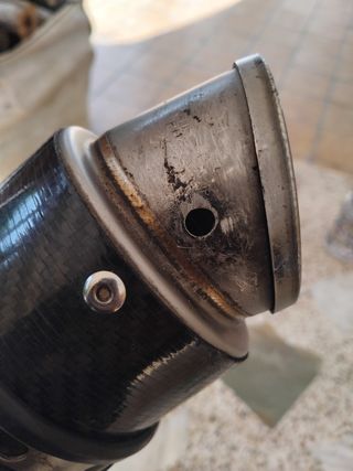 Tubo escape carbono moto kart