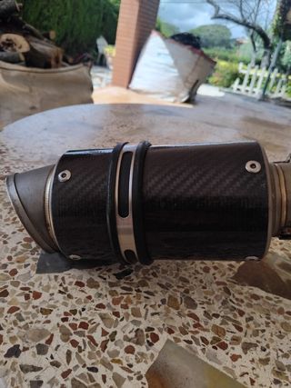 Tubo escape carbono moto kart