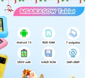 Tablet para niño o niña rosa