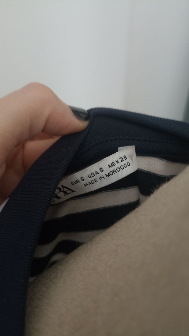 Camiseta Zara rayas azul marino S