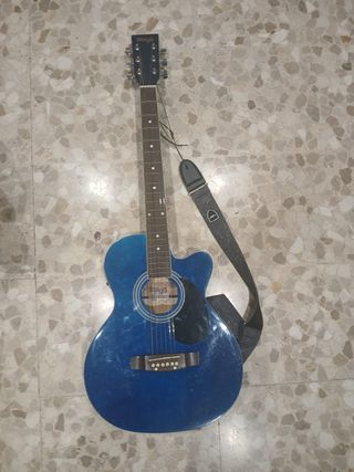 Guitarra elctro Acústica Azul