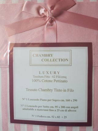 Lenzuola singolo Chambry Luxury rosa