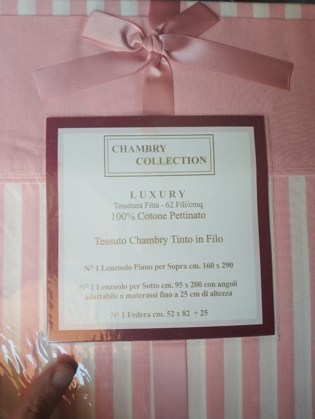 Lenzuola singolo Chambry Luxury rosa
