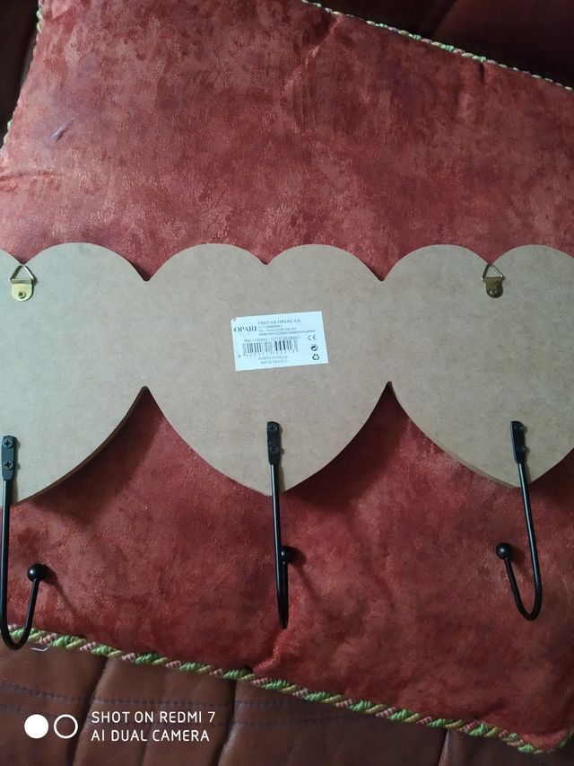 Perchero Pared  Corazón Flamenco