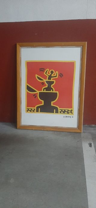 Lámina Keith Haring enmarcada