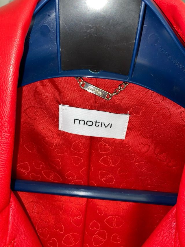 Giacca biker rossa Motivi taglia XS Eu 38