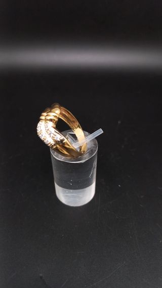 J - 0722 Anillo soble con circonitas