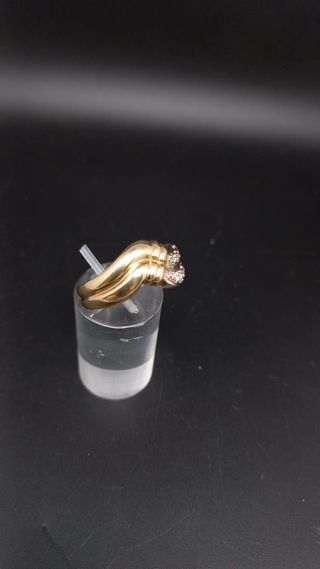 J - 0722 Anillo soble con circonitas