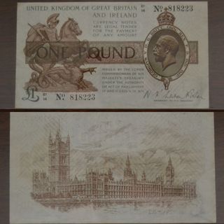 BILLETE 1 LIBRA INGLESA - GEORGE V - UK (1923)