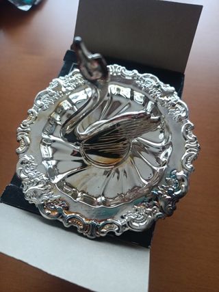 Anillero cisne plata
