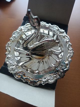 Anillero cisne plata