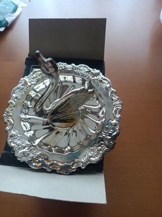 Anillero cisne plata