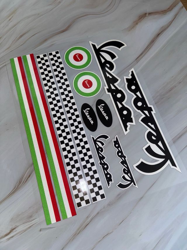 PACK PEGATINAS CASCO MOTO PIAGGIO VESPA SPRINT GTS