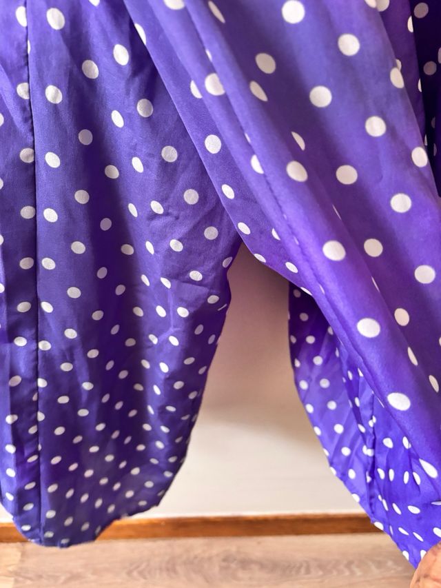 Falda pantalón vintage lunares