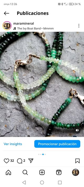 Pulsera de Esmeraldas y Plata de ley 